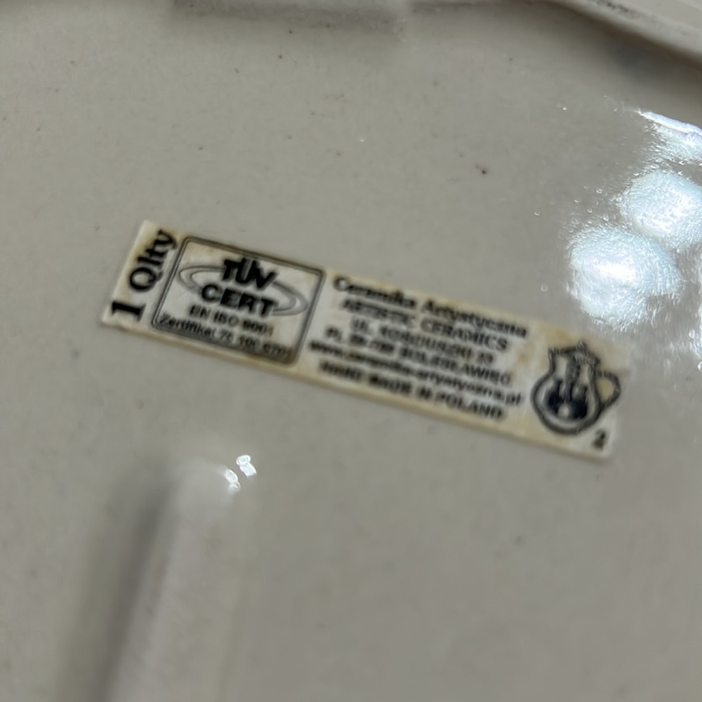 Beautiful Ceramic Blue and White Platter 10.5 X 10.5 at largest part. - Picture 4 of 6